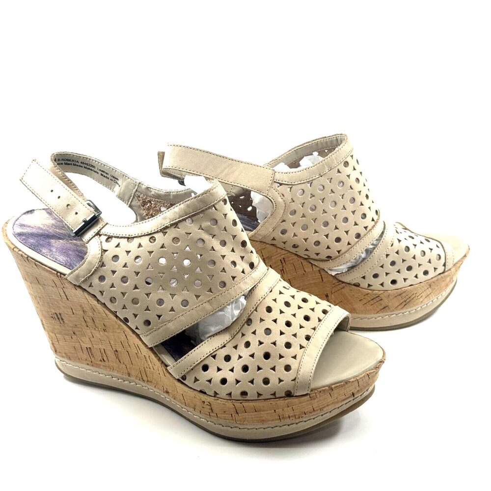 Sam Edelman SE Boutique B-Roberta Slingback Wedge Sandal, 9, Ivory